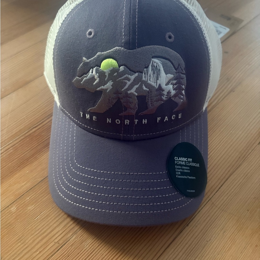 The North Face Purple and Cream Cap
